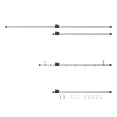 ProPlus Ripustuskisko matkailuautoon, 85 - 165 cm