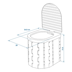 ProPlus Retkeily-WC kannella, kokoontaitettava 