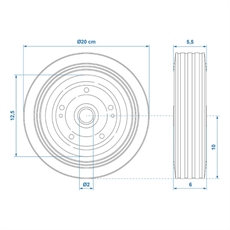 ProPlus Varapyörä 200 x 60 mm.