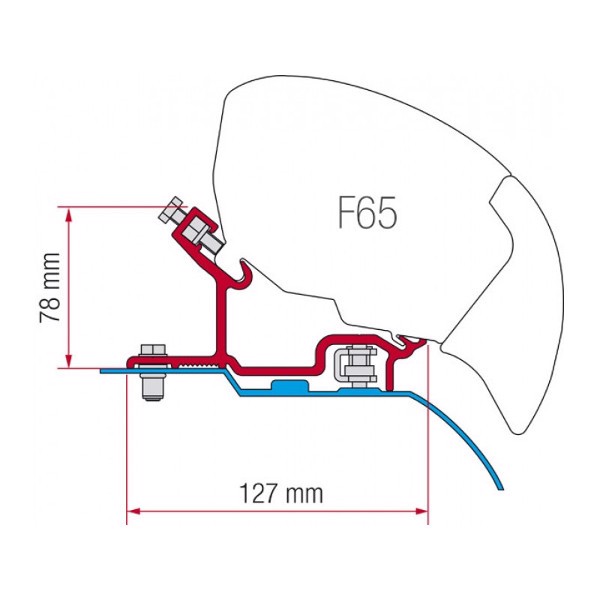 FIAMMA Sovitinsarja 98655-656 FIAT DUCATO - CITROEN JUMPER - PEUGEOT BOXER H3 varten