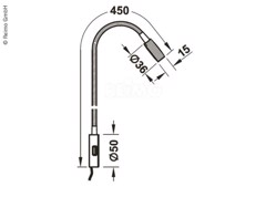 LED-valaisin, 1,5 wattia, USB-pistoke, hopea