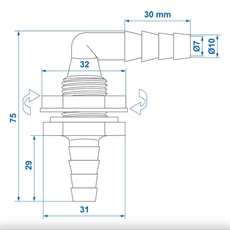 Pro Plus Vesiletkuliitin 90 astetta 1/2" - 10 mm 1/2" - 10 mm