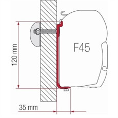 FIAMMA Pakkaus AS 120-sovitin F45:lle