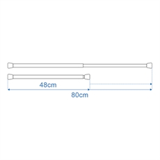 ProPlus Yksittäinen tanko 48 - 80 cm.